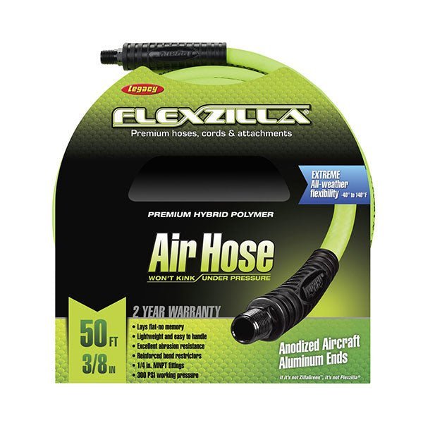 Flexzilla 3/8" X 50' Heavy Duty Hybrid Air Hose - Custom Dealer Solutions-THFZ3850YW2