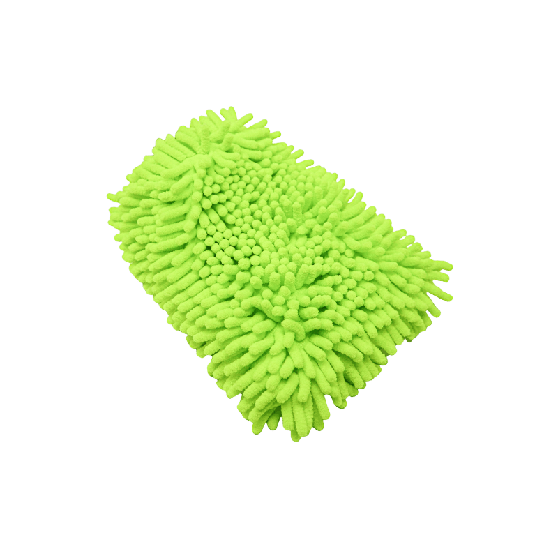 Green Microfiber Chenille Wash Mitt - Custom Dealer Solutions-MFWM-GRN