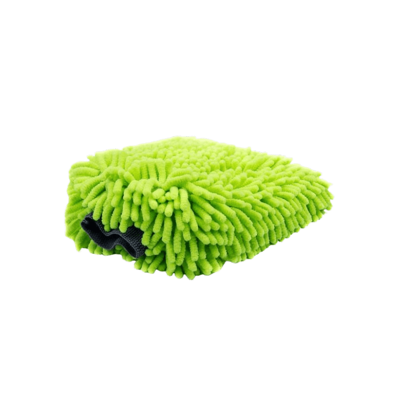 Green Microfiber Chenille Wash Mitt - Custom Dealer Solutions-MFWM-GRN