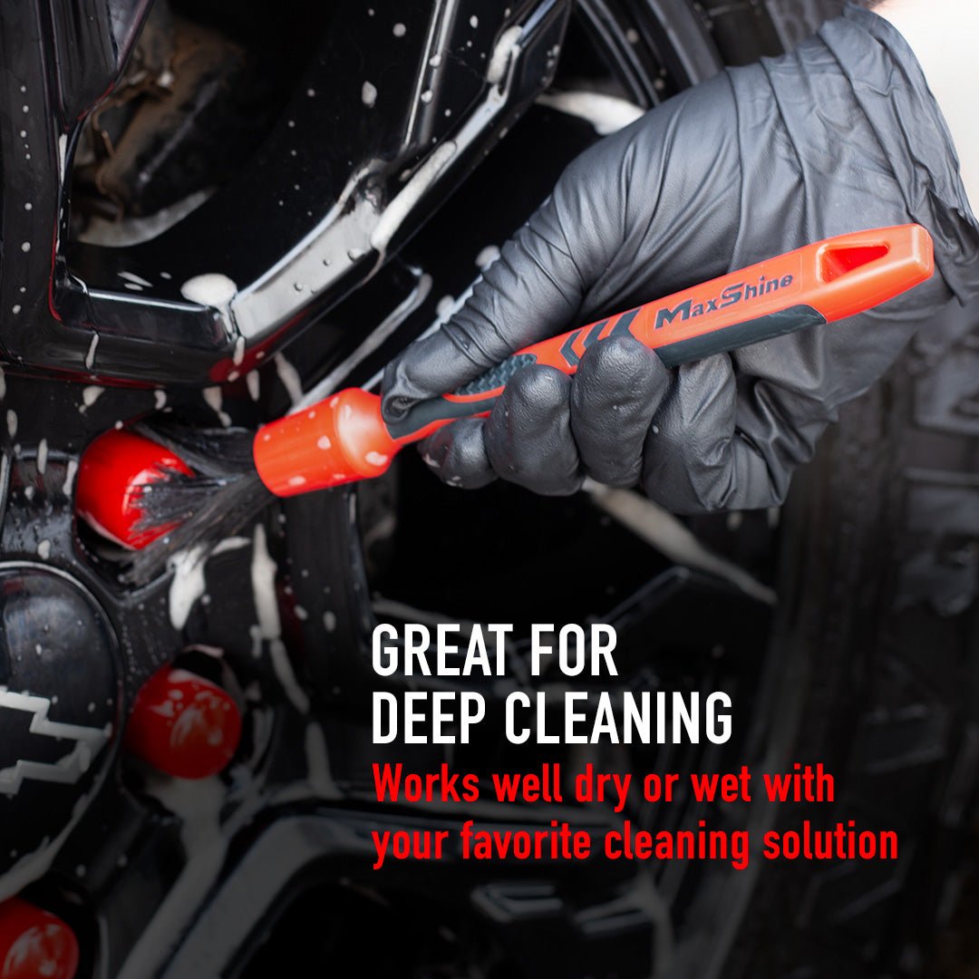 MaxShine PP Bristle Detailing Brush #12 - Custom Dealer Solutions-704618RM