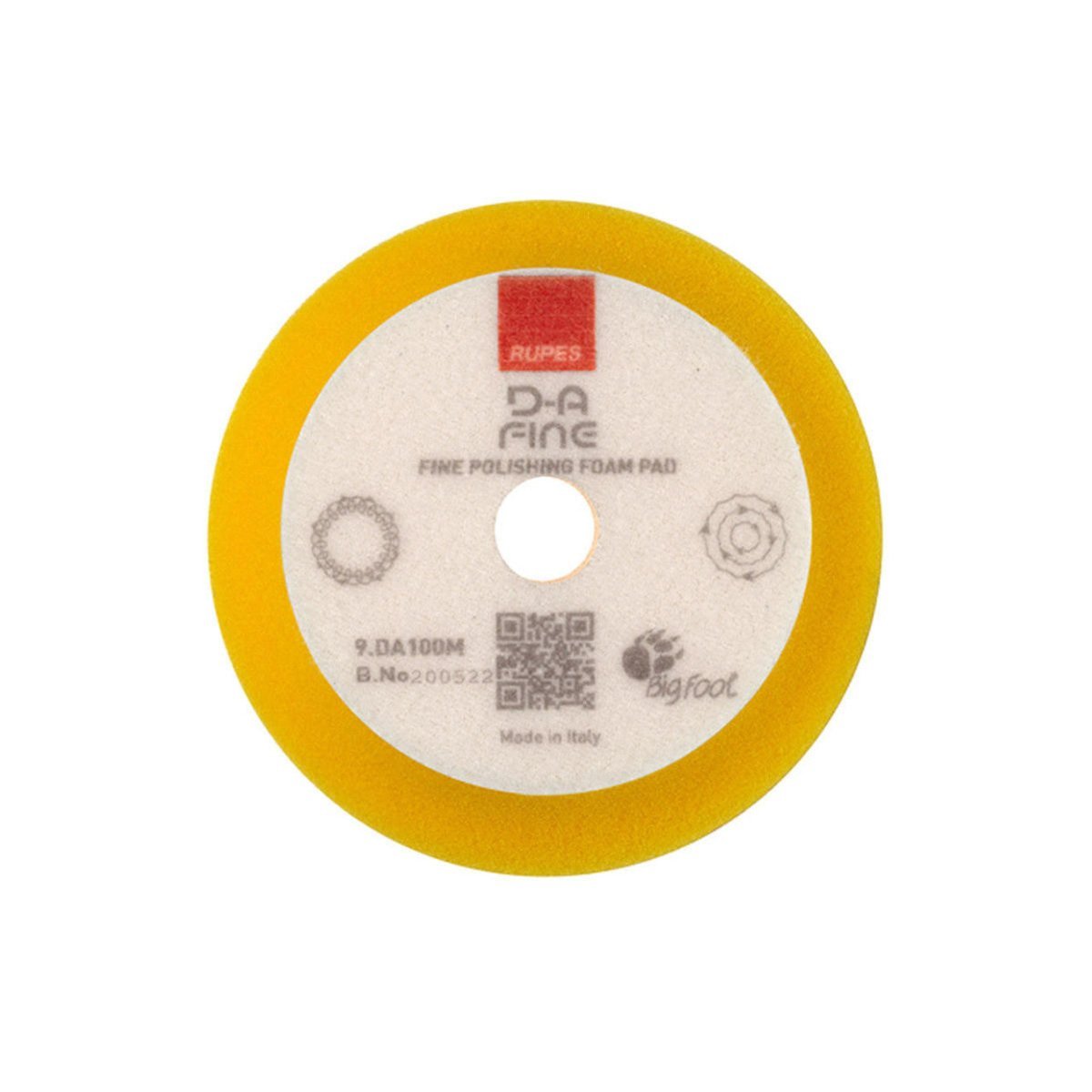 Rupes DA Fine Foam Pad (Yellow) - Custom Dealer Solutions-9.DA100M